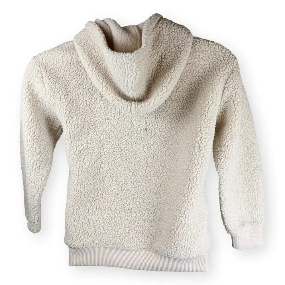 Old Navy Boys Cream Sherpa Fleece Hoodie XL